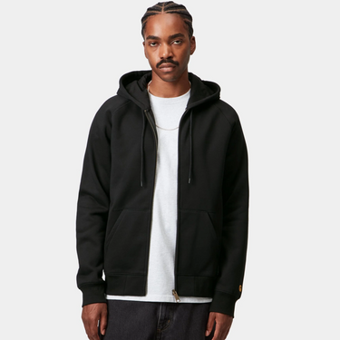 Hooded Chase Jacket Black / Gold