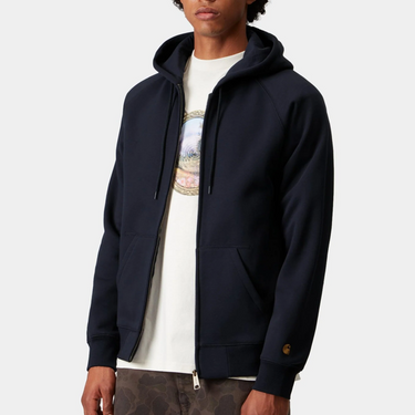 Hooded Chase Jacket Dark Navy / Gold