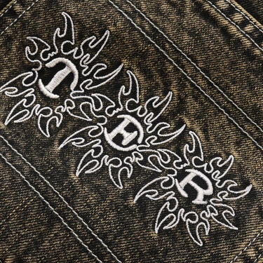 Bronco Denim Shorts, Brown Tint