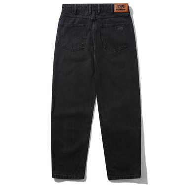 Straight Leg Denim Jeans Washed Black