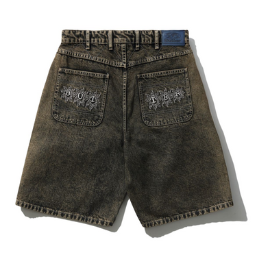 Bronco Denim Shorts, Brown Tint