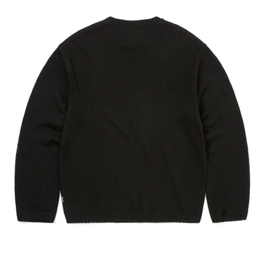Loose Gauge Knit Crew Black