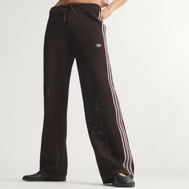 KNITTED CROCHET FIREBIRD TRACK PANTS Aurora Coffee