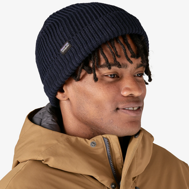 Fishermans Rolled Beanie Navy Blue