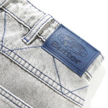 Bronco Denim Shorts, Washed Grey
