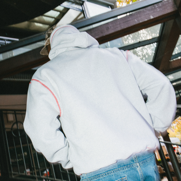 Razor Contrast Hood - White Marle