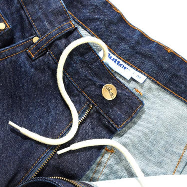 Wide Cut Denim Jeans, Selvedge Blue