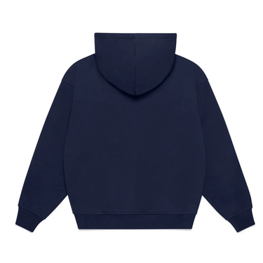 LUXURY BLANK HOOD - NAVY