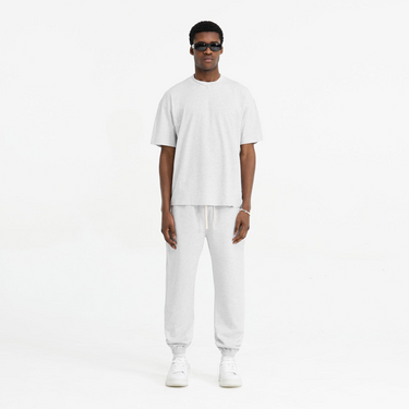 Initial Oversized T-Shirt ice grey marl