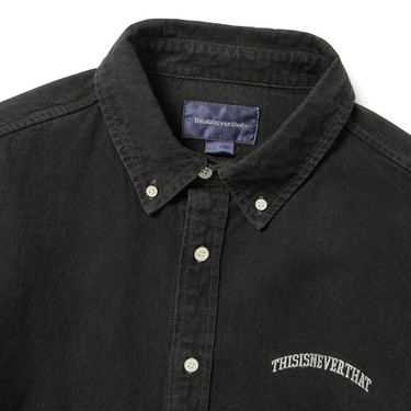 Washed Denim Shirt- Black