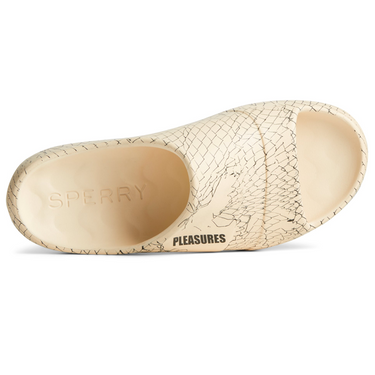 Pleasures x Sperry Float slide Cream