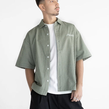 Boxy Script Shirt Khaki