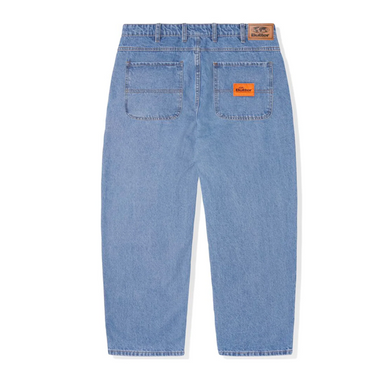 Santosuosso Denim Jeans, Washed Indigo- orange head