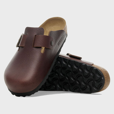Birkenstock Boston Wire Buckle Vintage Wood Natural Leather Regular