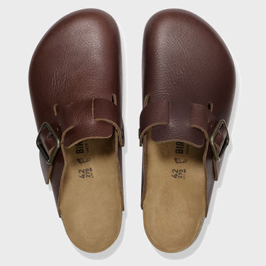 Birkenstock Boston Wire Buckle Vintage Wood Natural Leather Regular