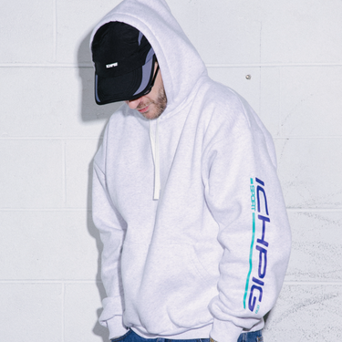 Sports Pullcord Hood - White Marle