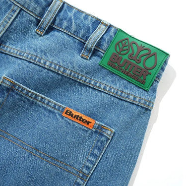Weathergear Denim Shorts, Streaky Indigo