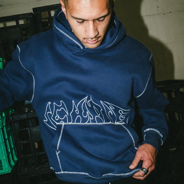 Razor Contrast Hood - Ink