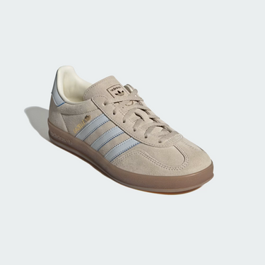 Women's Gazelle Indoor Shoes  Wonder Beige / Halo Blue / Gum