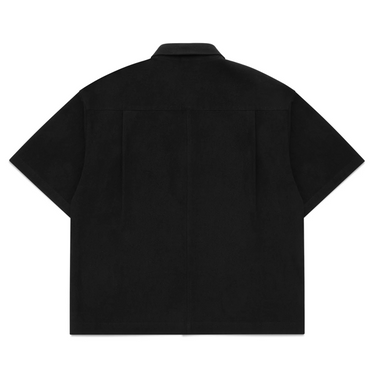 Boxy Linen Shirt-Black