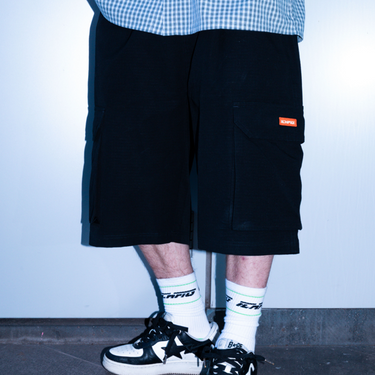 Ripstop Cargo Shorts - Black