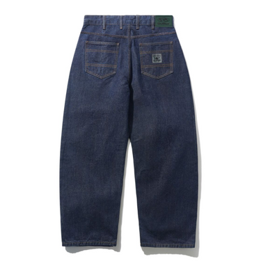 Wide Cut Denim Jeans, Selvedge Blue