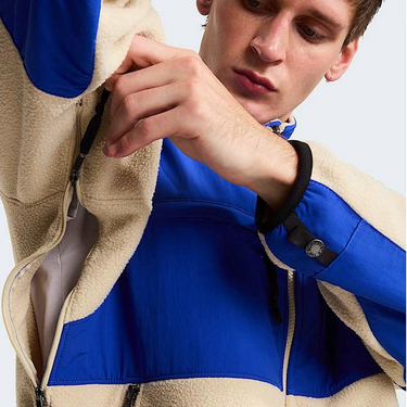 Men's Retro Denali Fleece Jacket DESERT STONE-TNF BLUE
