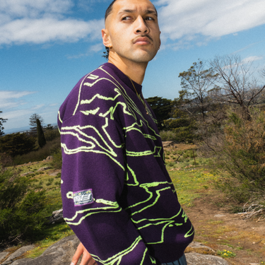 Odyssey Knitted Crew - Plum