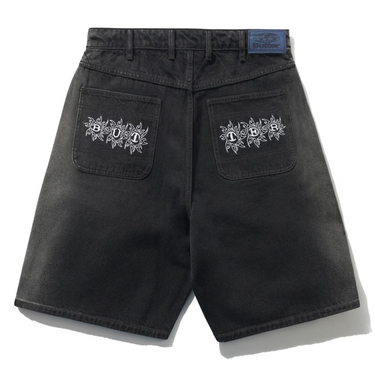 Bronco Denim Shorts, Washed Black