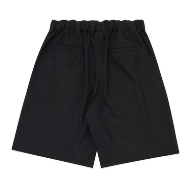 Wide Leg Pleated Short - Black