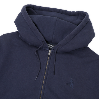Solid Workers Zip Hood  Navy