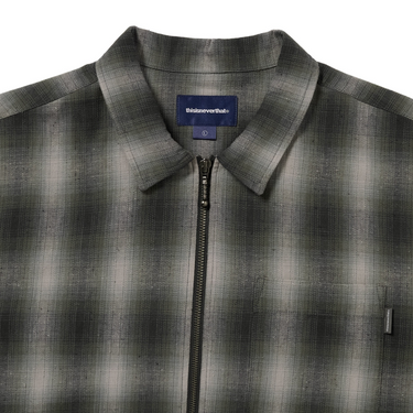 Nep Check Zip Shirt Black