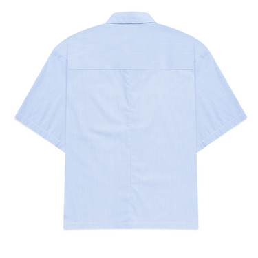 BOXY SCRIPT SHIRT - SKY BLUE