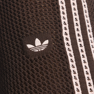 KNITTED CROCHET FIREBIRD TRACK PANTS Aurora Coffee