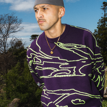 Odyssey Knitted Crew - Plum