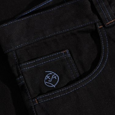 Big Boy Pants - Black/Blue Stitching
