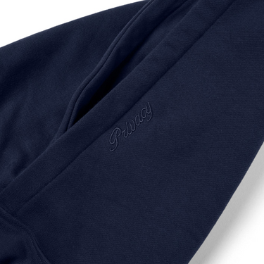 LUXURY BLANK HOOD - NAVY