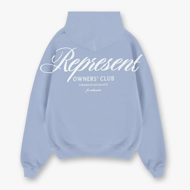 Represent Owners Club Script Hoodie - Dusty Blue