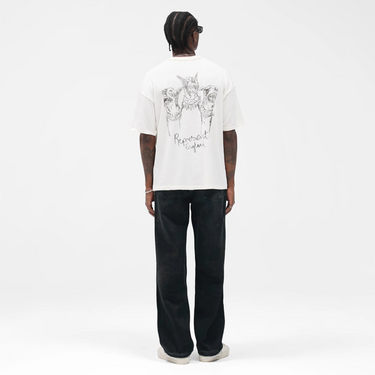 Hand Drawn Thoroughbred T-Shirt Flat White