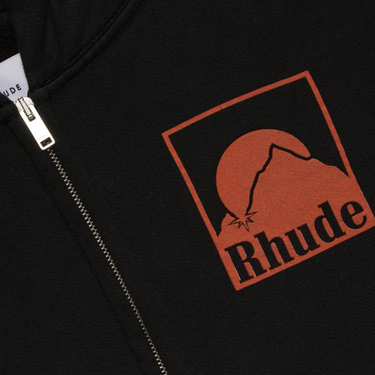 Moonlight Badge Full-zip Hoodie Vintage Black