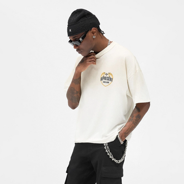 Angel Border T-Shirt Washed Ecru