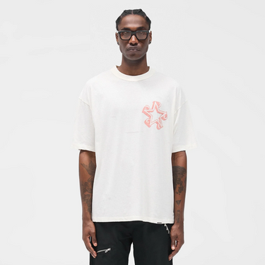 Initial Star T-Shirt Flat White