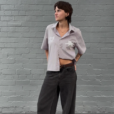 Panther Stripe Shirt -  Brown