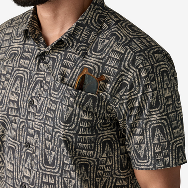 Men's Back Step Shirt Flow: Sunken Blue
