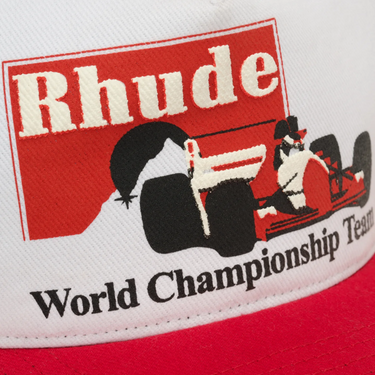 RHUDE TROPHY RACING HAT WHITE / RED