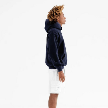 LUXURY BLANK HOOD - NAVY