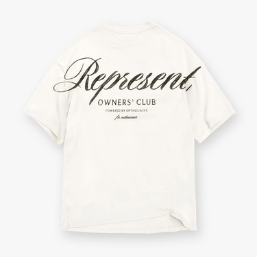 Represent Owners Club Script T-Shirt White