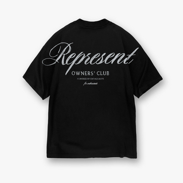 Represent Owners Club Script T-Shirt Black