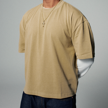 Classic Crew Neck Tee - Latte