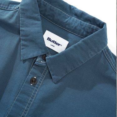 Ripstop Button Up Shirt Work Blue